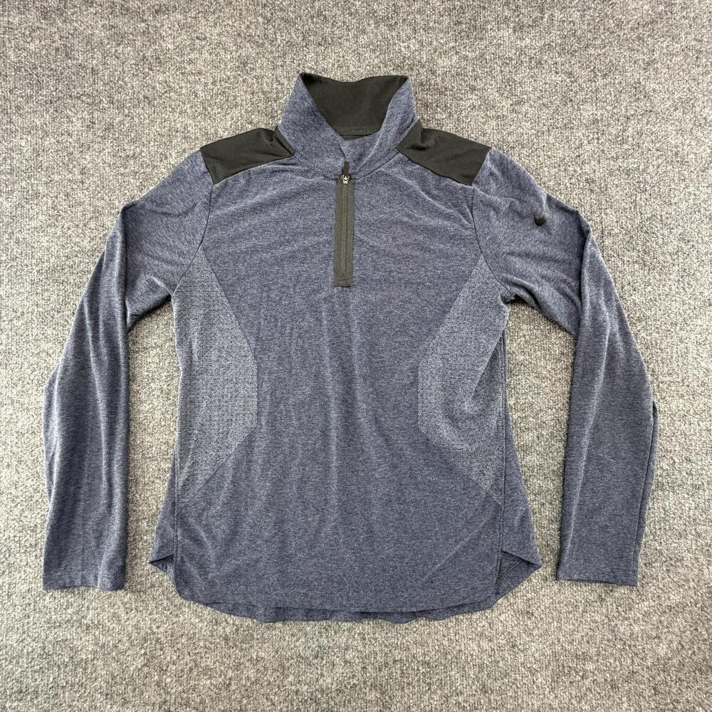 BYU Nike Running Pullover Womens Medium Blue Zonal Cooling 1/4 Zip Shirt Brigham